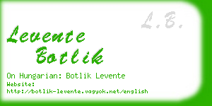 levente botlik business card